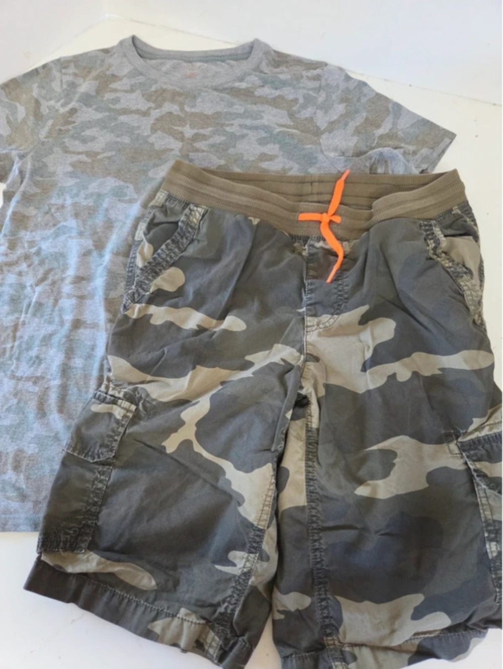 Boy's Camo Outfit Tee and Cargo Shorts